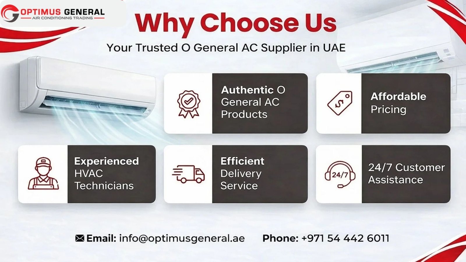 Why choose us as O General AC Supplier