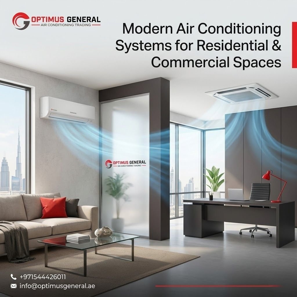 Modern Cooling Systems for Residential and Commercial Use | O General AC Supplier in Ajman